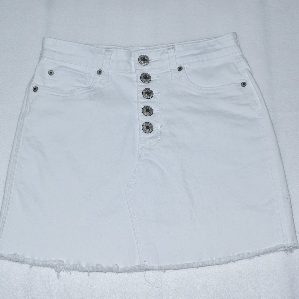 STS Blue - Emily White Mini Denim Skirt Size 27
